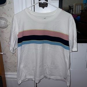 Hollister women’s colorful striped tee size xl